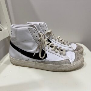 Nike White Sneakers with Black Details